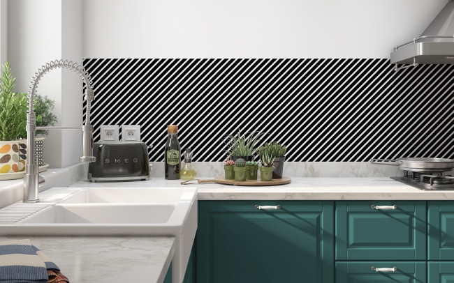 Spritzschutz Küche Schwarz Weiß Linien