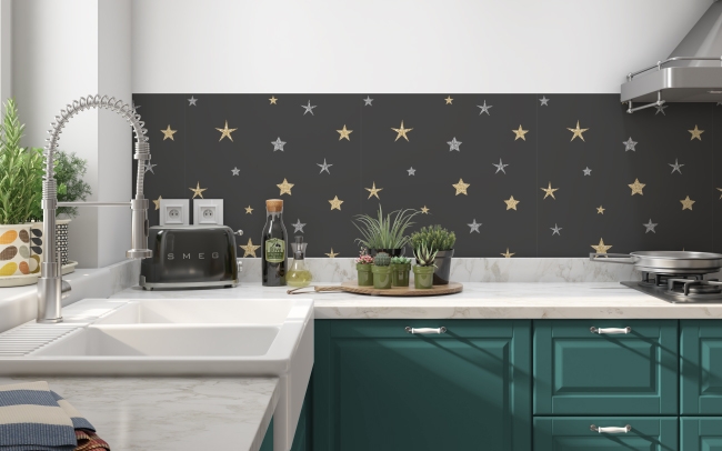 Spritzschutz Küche Sterne Glitzer Style