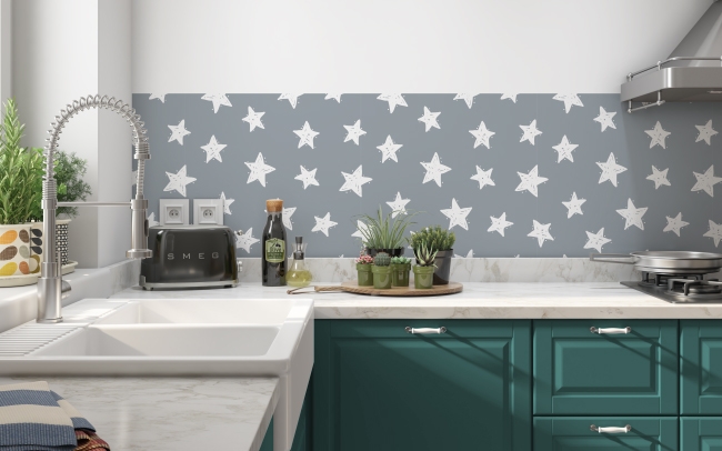 Spritzschutz Küche Handgezeichnete Sterne