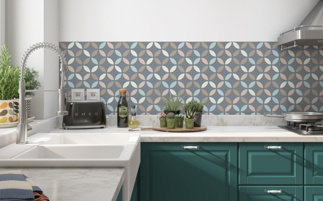 Spritzschutz Küche Vintage Geometric Pattern