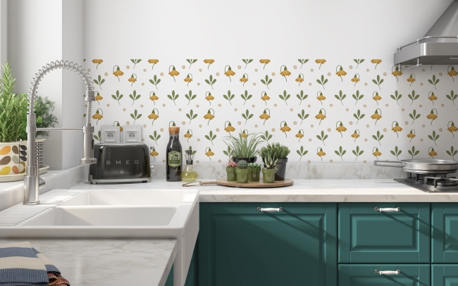 Spritzschutz Küche Floral Art