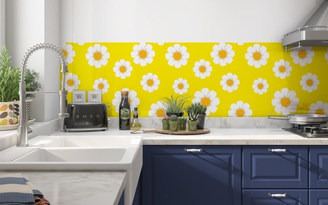 Spritzschutz Küche Gelb Gänseblümchen