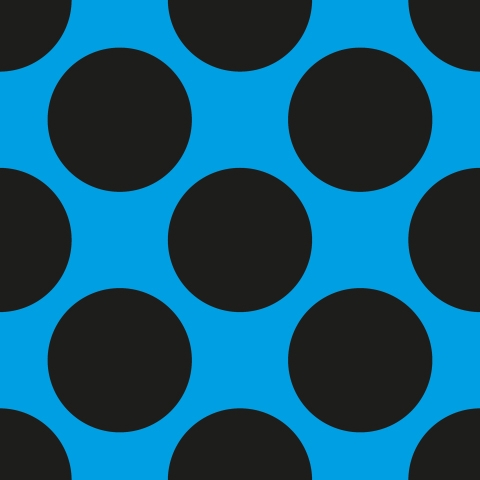 Spritzschutz Küche Blau Schwarze Polka Dots