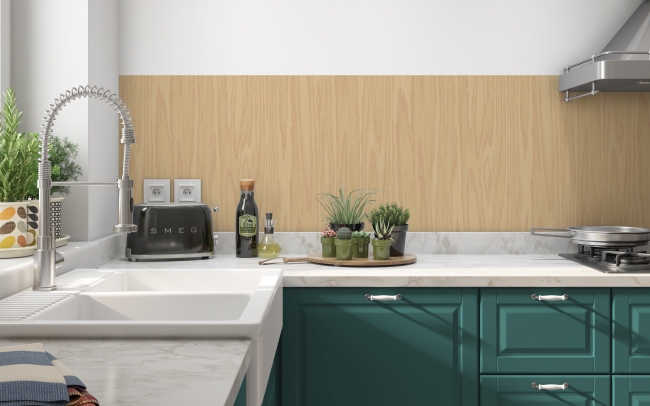 Spritzschutz Küche Holzplatte Creme Farbe