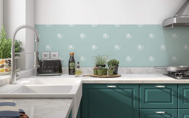 Küchenrückwand Spiralen Design