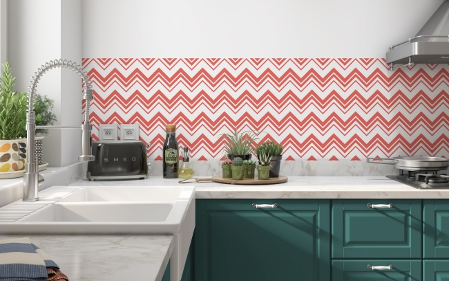 Küchenrückwand Chevron Zickzack