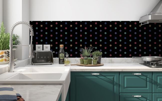 Küchenrückwand Colourful Circle