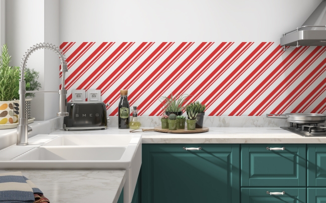 Küchenrückwand Rot Linien Streife