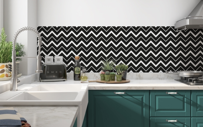 Küchenrückwand Black White Design