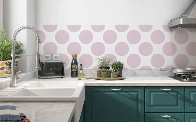 Küchenrückwand Violette Punkte