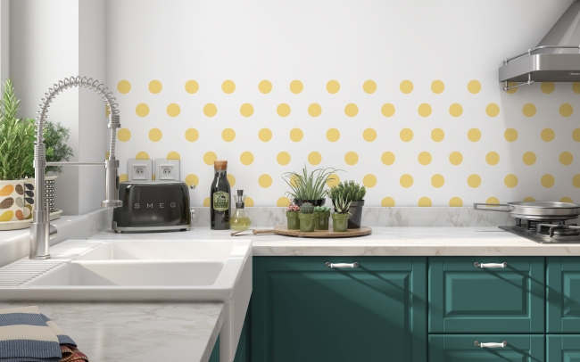 Küchenrückwand Gelbe Collectif Punkte