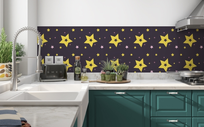 Küchenrückwand Meteoriten Sterne
