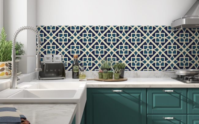 Küchenrückwand Moroccan Art Flower