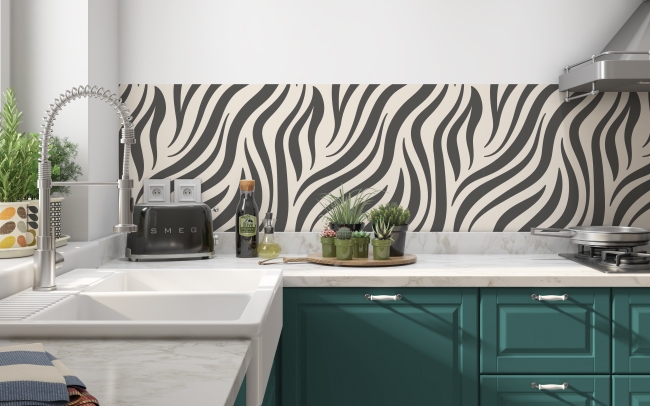 Küchenrückwand Zebra Design