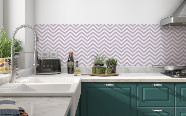 Küchenrückwand Purple Zigzag