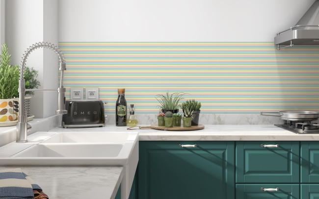 Küchenrückwand Dekorativ Bunte Linien