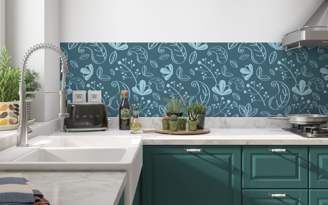 Küchenrückwand Blau Farbige Natur