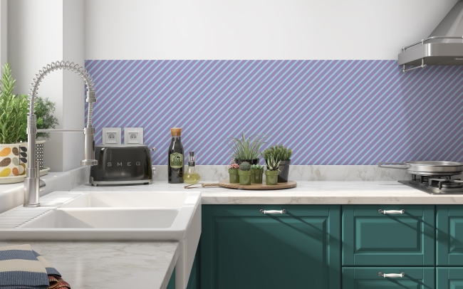 Küchenrückwand Lila Blau Linien