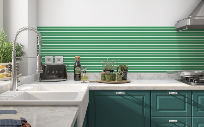Küchenrückwand Grüne Streifen Motiv