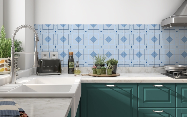 Küchenrückwand Blue Tiles