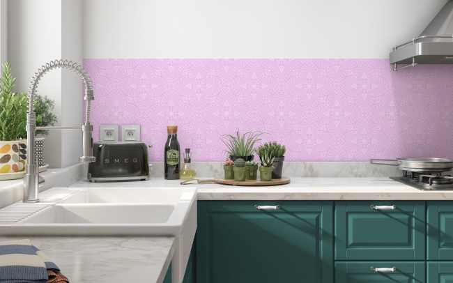 Küchenrückwand Pink Ornament