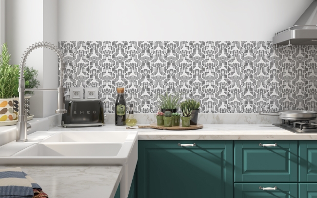 Küchenrückwand Polygon Muster