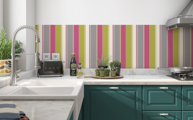 Küchenrückwand Pastellfarbene Linien