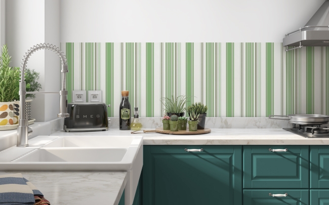 Küchenrückwand Streifen Grün