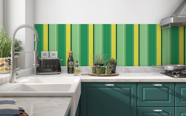 Küchenrückwand Grün Balken