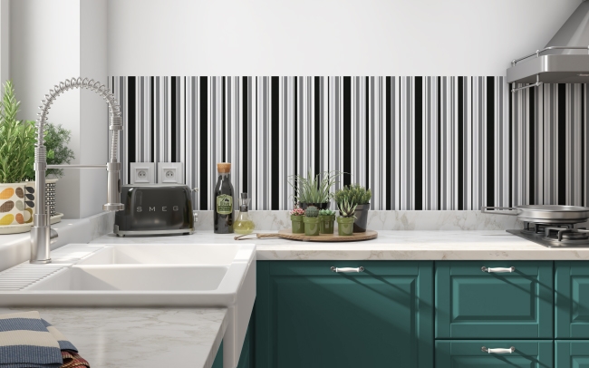 Küchenrückwand Grau Weiß Schwarz