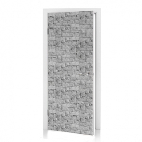 Türposter Blockstein Mauer
