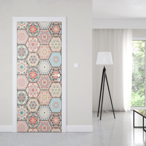 Türposter Modernes Boho Patchwork Maßanfertigung