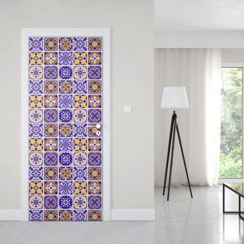 Türposter Indian Tiles Maßanfertigung