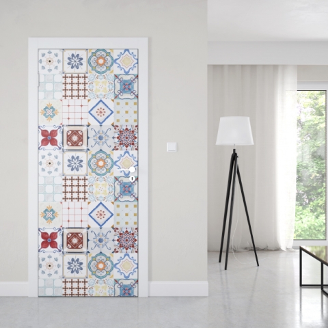 Türposter Azulejo Patchwork Maßanfertigung