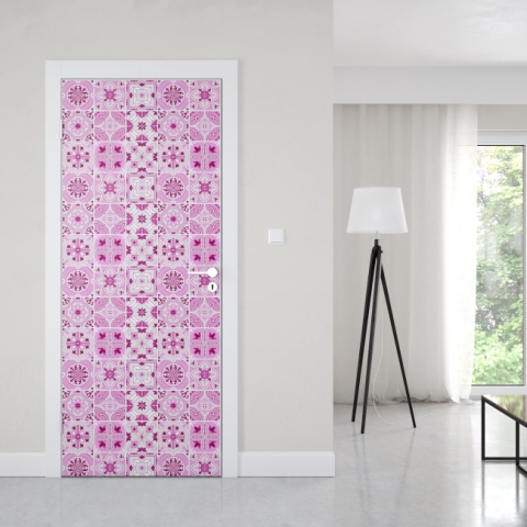 Türposter Pink Patchwork Maßanfertigung