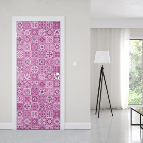 Türposter Pink Patchwork Maßanfertigung