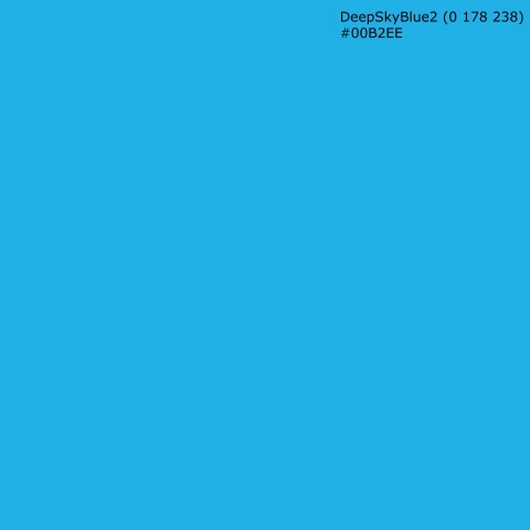 Türposter DeepSkyBlue2 (0 178 238) #00B2EE