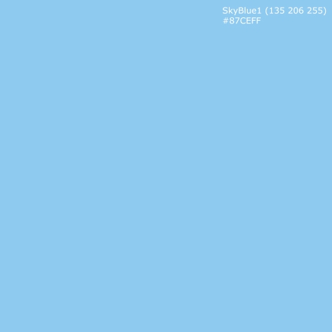 Türposter SkyBlue1 (135 206 255) #87CEFF