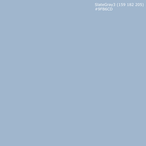 Türposter SlateGray3 (159 182 205) #9FB6CD