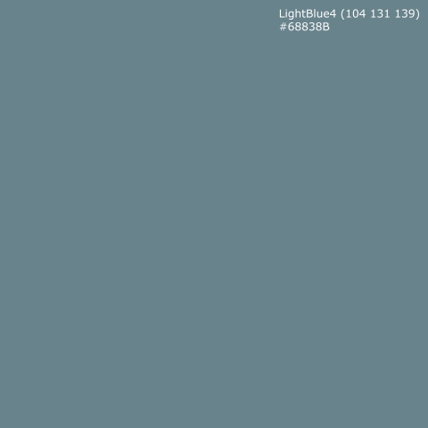 Türposter LightBlue4 (104 131 139) #68838B
