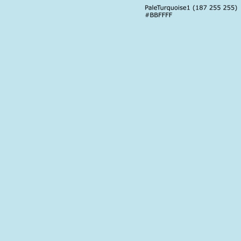 Türposter PaleTurquoise1 (187 255 255) #BBFFFF