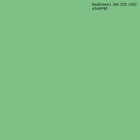 Türposter SeaGreen1 (84 255 159) #54FF9F