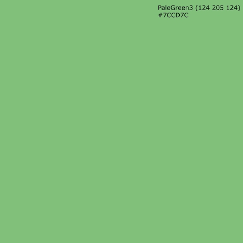Türposter PaleGreen3 (124 205 124) #7CCD7C