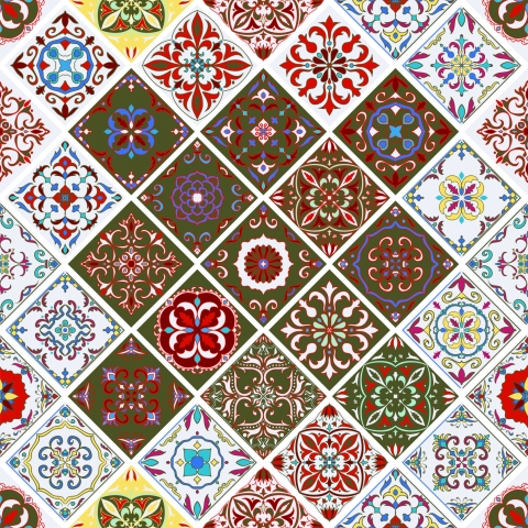 Türposter Fliesen Mosaik Marrakesch