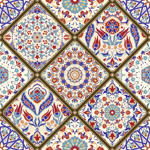 Türposter Patchwork Orient Flair