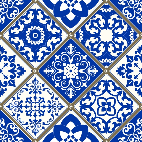 Türposter Patchwork Tiles