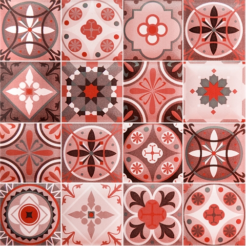 Türposter Indian Patchwork Tiles