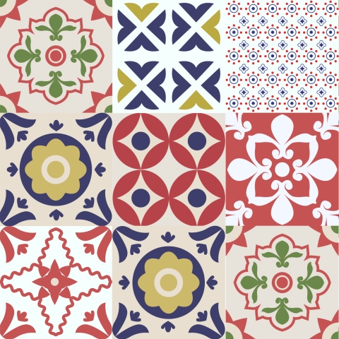 Türposter Moroccan Tiles