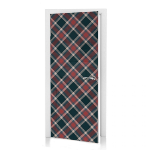 Türtapete 50er Tartan