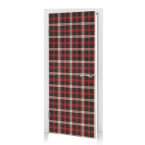 Türtapete Quadrat Tartan